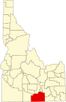 Map of Idaho highlighting Cassia County